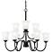 Bronson 30" Wide Matte Black 9-Light Chandelier