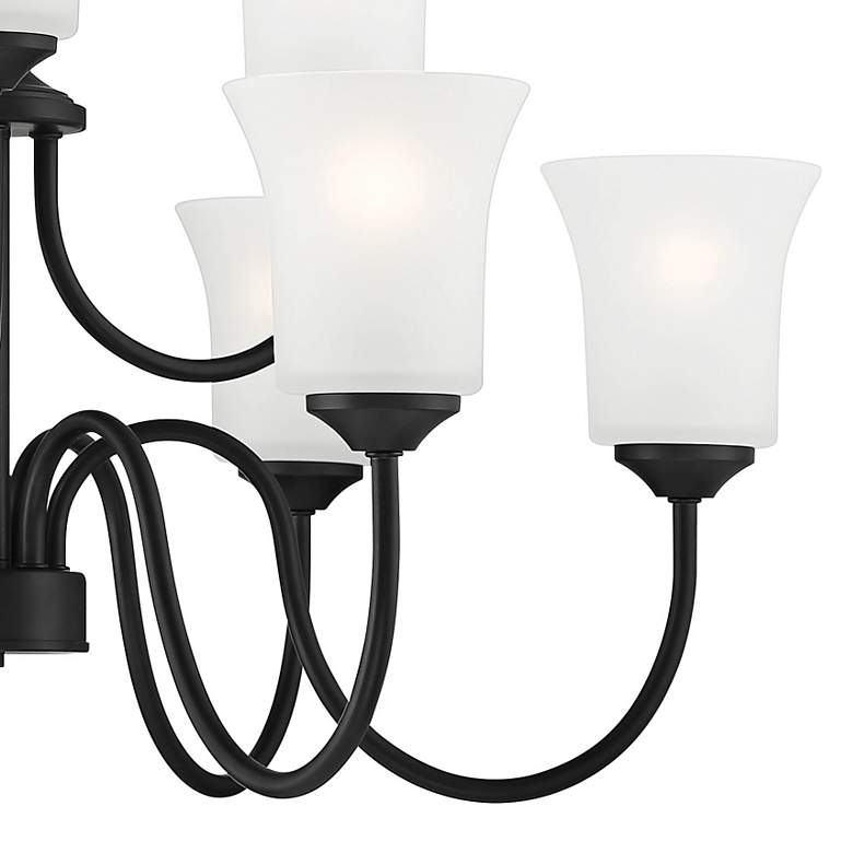 Image 3 Bronson 30" Wide Matte Black 9-Light Chandelier more views
