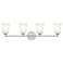 Bronson 31.75" Wide 4-Light Brushed Nickel Transitional Vanity Light B