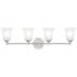 Bronson 31.75" Wide 4-Light Brushed Nickel Transitional Vanity Light B