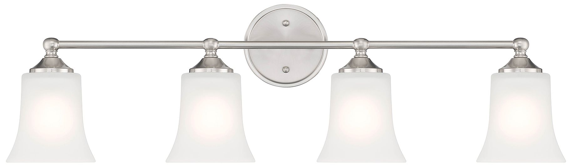 Image 2 Bronson 31.75" Wide 4-Light Brushed Nickel Transitional Vanity Light B more views