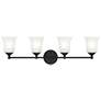 2_Bronson 31.75" Wide 4-Light Matte Black Transitional Vanity Light Bar