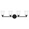 Bronson 31.75" Wide 4-Light Matte Black Transitional Vanity Light Bar
