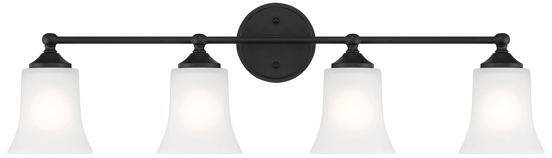 Image 3 Bronson 31.75" Wide 4-Light Matte Black Transitional Vanity Light Bar more views