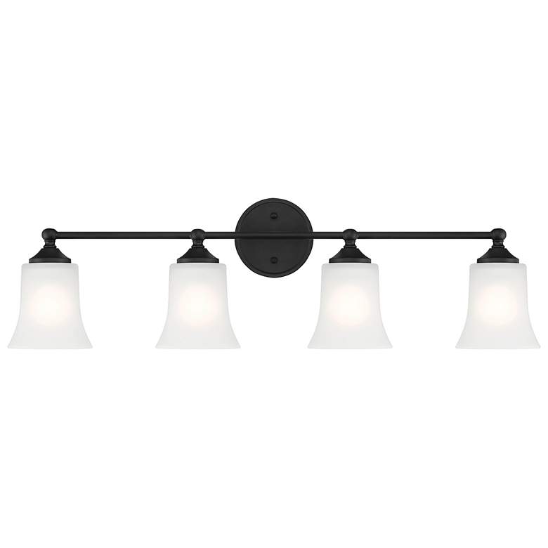 Image 3 Bronson 31.75" Wide 4-Light Matte Black Transitional Vanity Light Bar more views