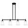 Bronson 34" Wide Matte Black 4 Light Island Pendant
