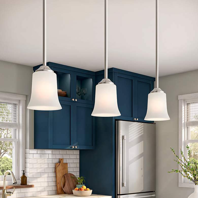 Image 4 Bronson 5.25" Wide Brushed Nickel 1 Light Pendant more views