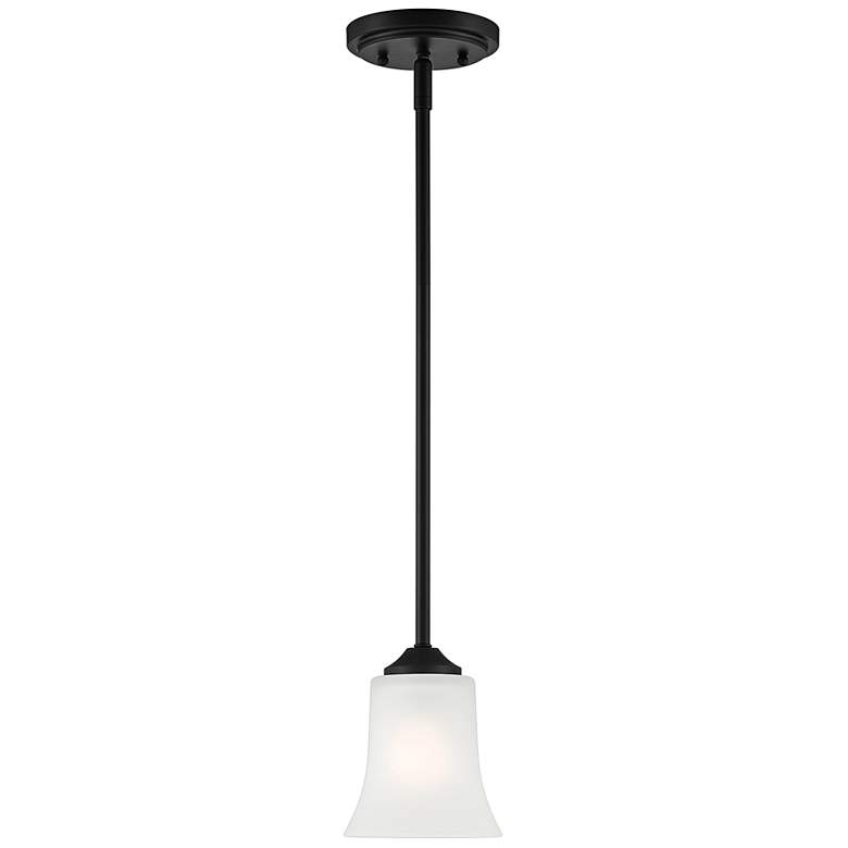Image 2 Bronson 5 1/4" Wide Matte Black Mini Pendant