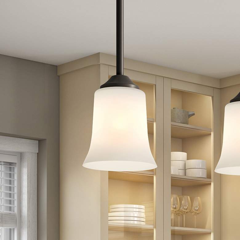 Image 1 Bronson 5 1/4" Wide Matte Black Mini Pendant