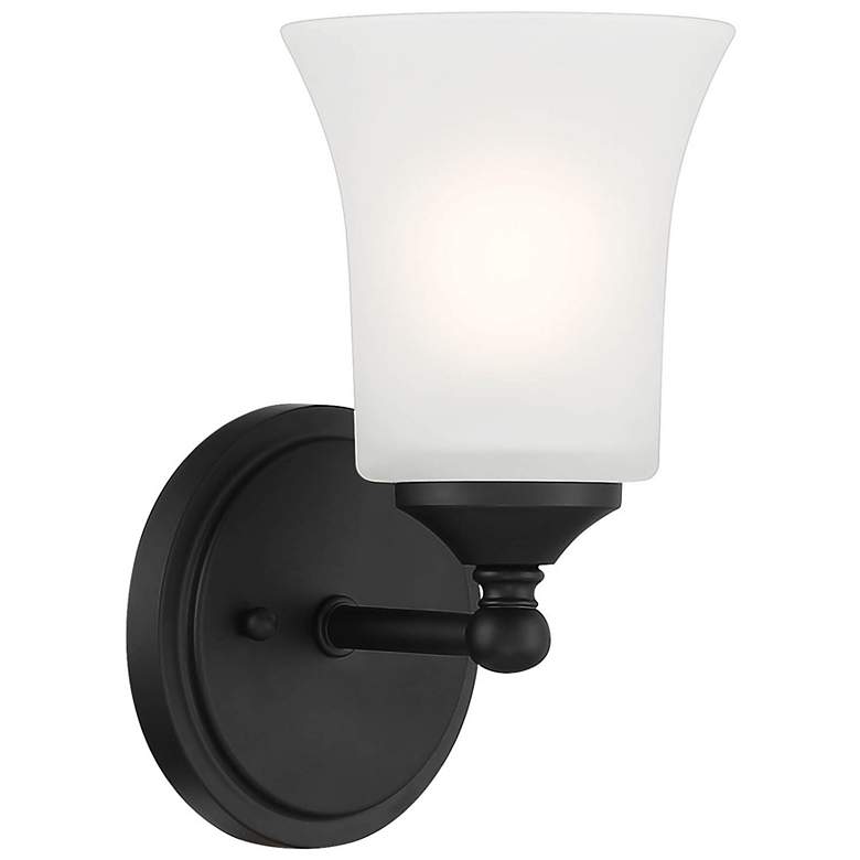 Image 2 Bronson 9.5" High 1-Light Matte Black Transitional Wall Sconce