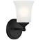 Bronson 9.5" High 1-Light Matte Black Transitional Wall Sconce