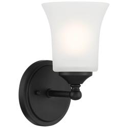 Bronson 9.5" High 1-Light Matte Black Transitional Wall Sconce
