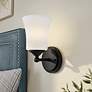 1_Bronson 9.5" High 1-Light Matte Black Transitional Wall Sconce