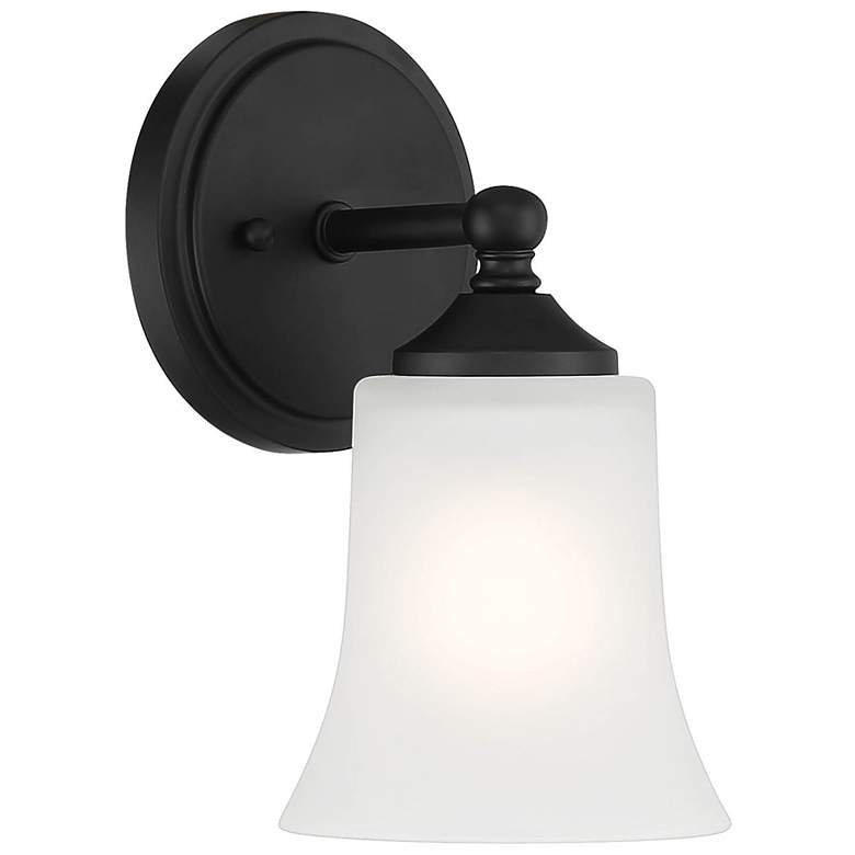 Image 3 Bronson 9.5" High 1-Light Matte Black Transitional Wall Sconce more views