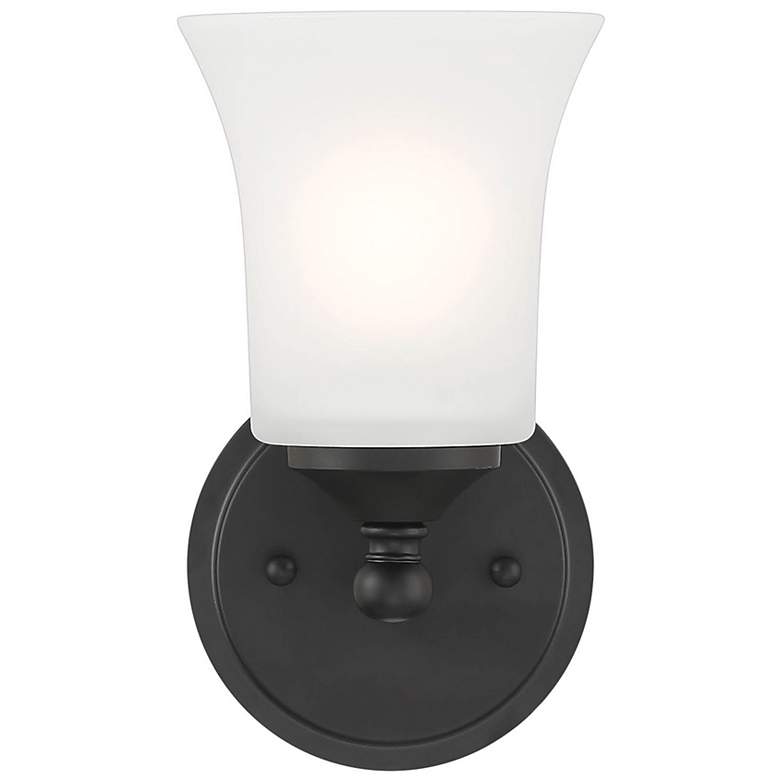 Image 4 Bronson 9.5" High 1-Light Matte Black Transitional Wall Sconce more views