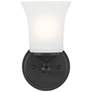 4_Bronson 9.5" High 1-Light Matte Black Transitional Wall Sconce more views