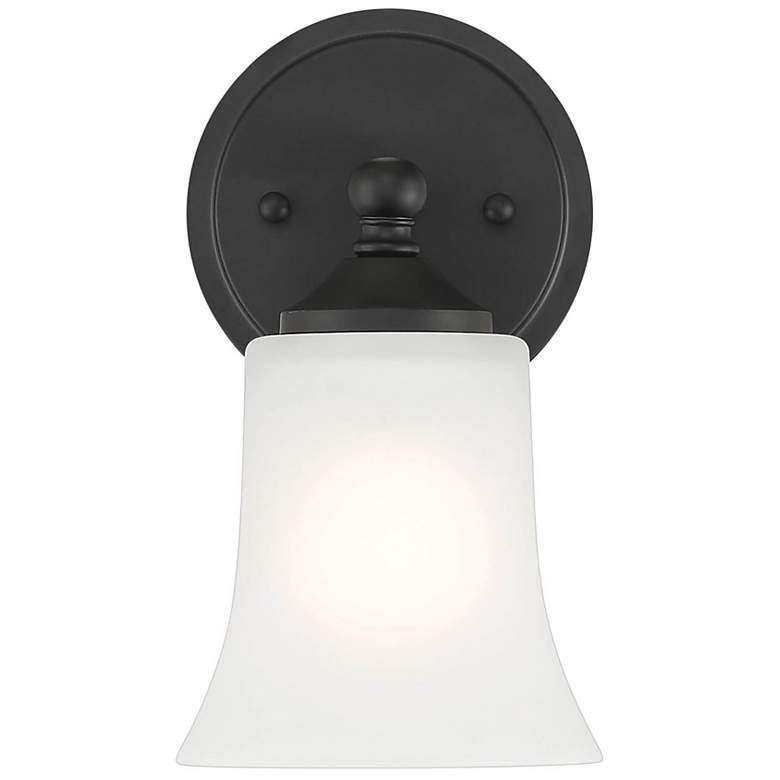 Image 5 Bronson 9.5" High 1-Light Matte Black Transitional Wall Sconce more views