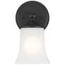 5_Bronson 9.5" High 1-Light Matte Black Transitional Wall Sconce more views