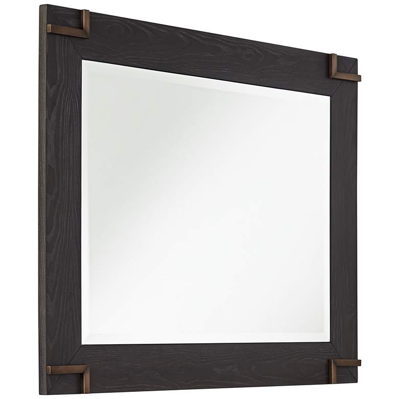 Image 7 Bronson Matte Dark Bronze 28 inch x 36 inch Rectangular Wall Mirror more views