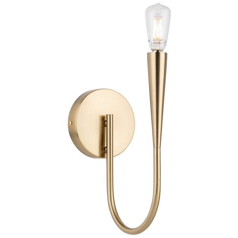 Image 1 Bronte 11" High 2-Light Brass Wall Sconce