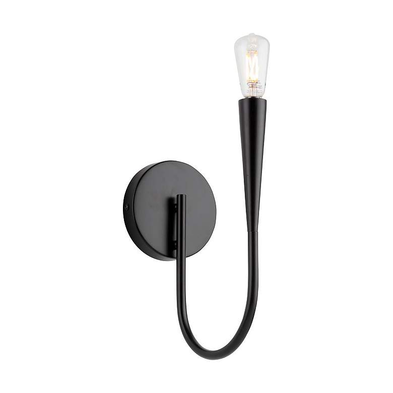 Image 3 Bronte 11" High Black Wall Sconce more views