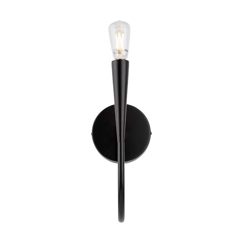 Image 4 Bronte 11" High Black Wall Sconce more views