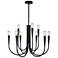 Bronte 25.25" Wide 9-Light Black Chandelier