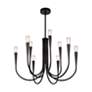 3_Bronte 25.25" Wide 9-Light Black Chandelier more views