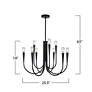 Bronte 25.25" Wide 9-Light Black Chandelier