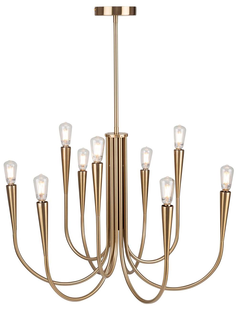 Image 4 Bronte 25.25" Wide 9-Light Brass Chandelier more views