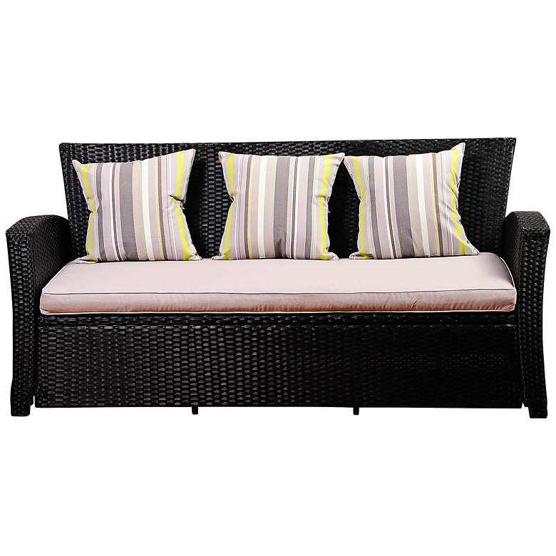 Image 1 Bronte Black Wicker Outdoor Sofa