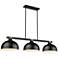Bronte by Z-Lite Matte Black + Rubbed Brass 51.75 inch 3 Light Billiard