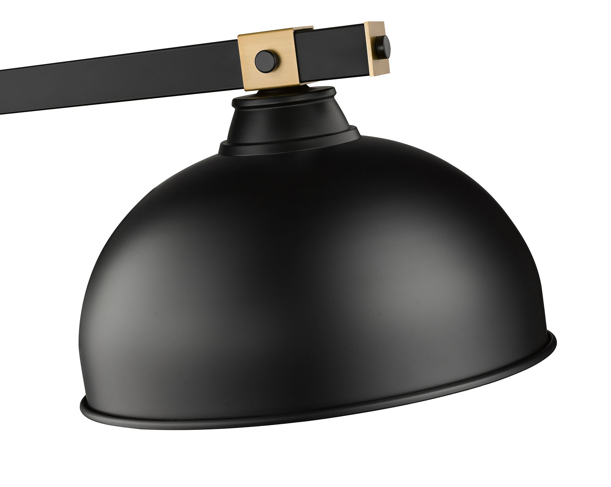 Image 3 Bronte by Z-Lite Matte Black + Rubbed Brass 51.75 inch 3 Light Billiard more views