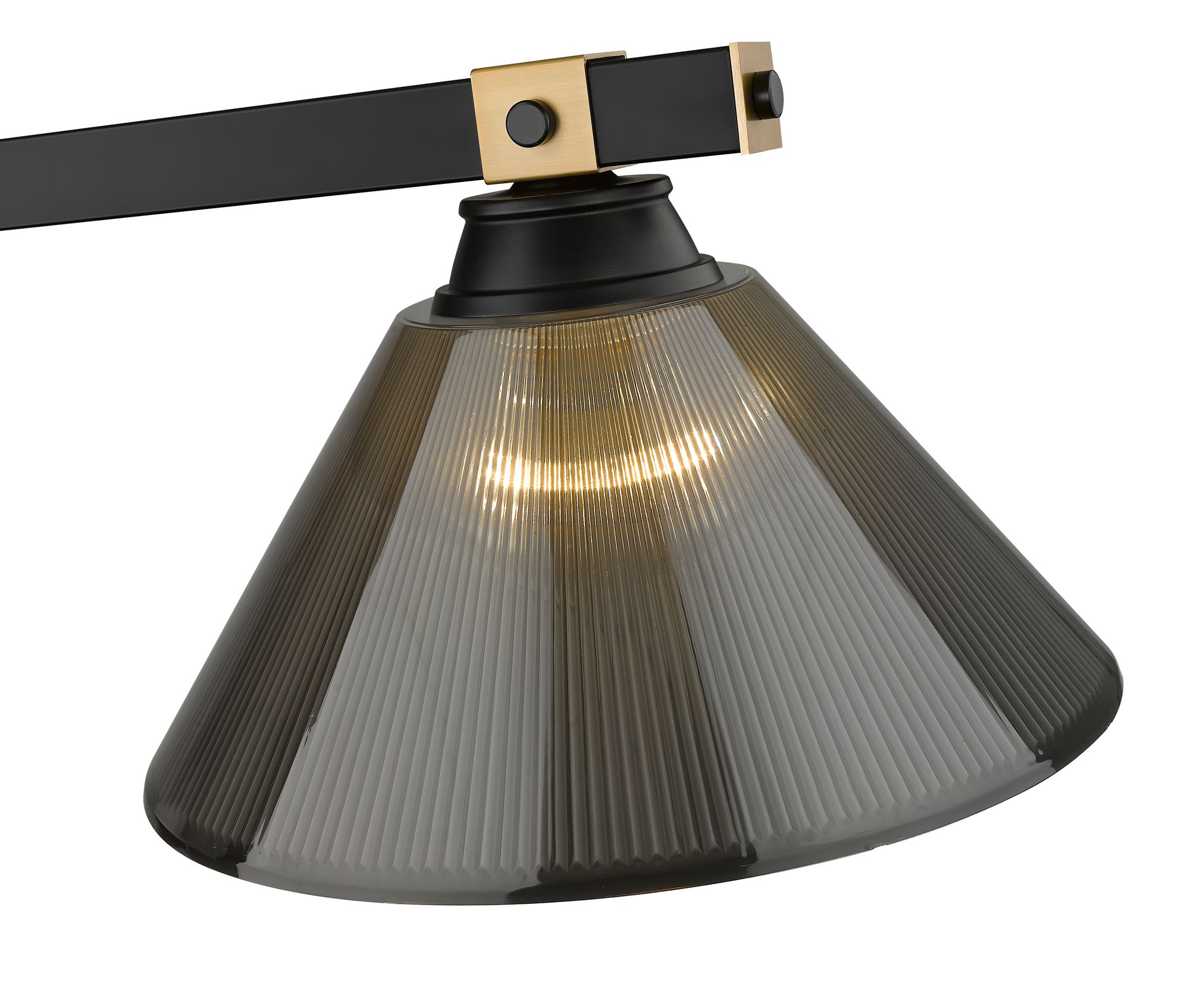 Image 4 Bronte by Z-Lite Matte Black + Rubbed Brass 52.75 inch 3 Light Billiard more views