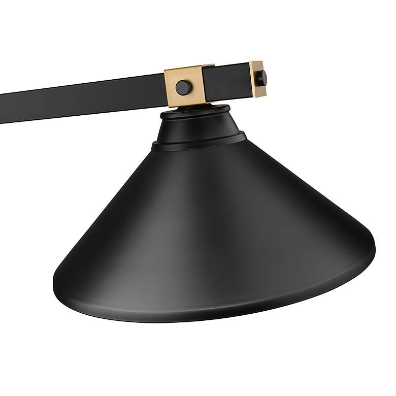 Image 4 Bronte by Z-Lite Matte Black + Rubbed Brass 52.75 inch 3 Light Billiard more views