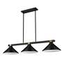 5_Bronte by Z-Lite Matte Black + Rubbed Brass 52.75 inch 3 Light Billiard more views