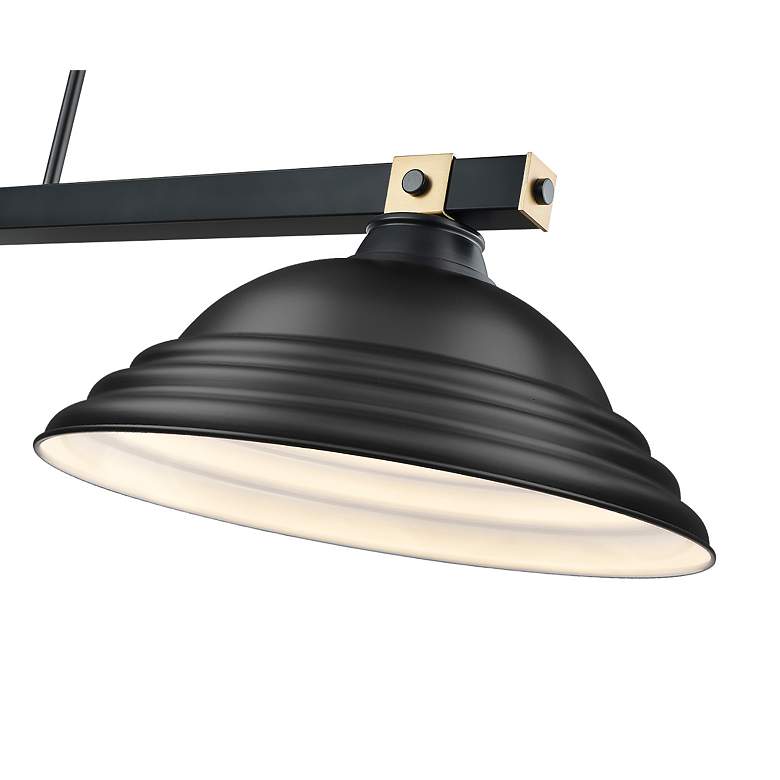 Image 4 Bronte by Z-Lite Matte Black + Rubbed Brass 54.75 inch 3 Light Billiard more views
