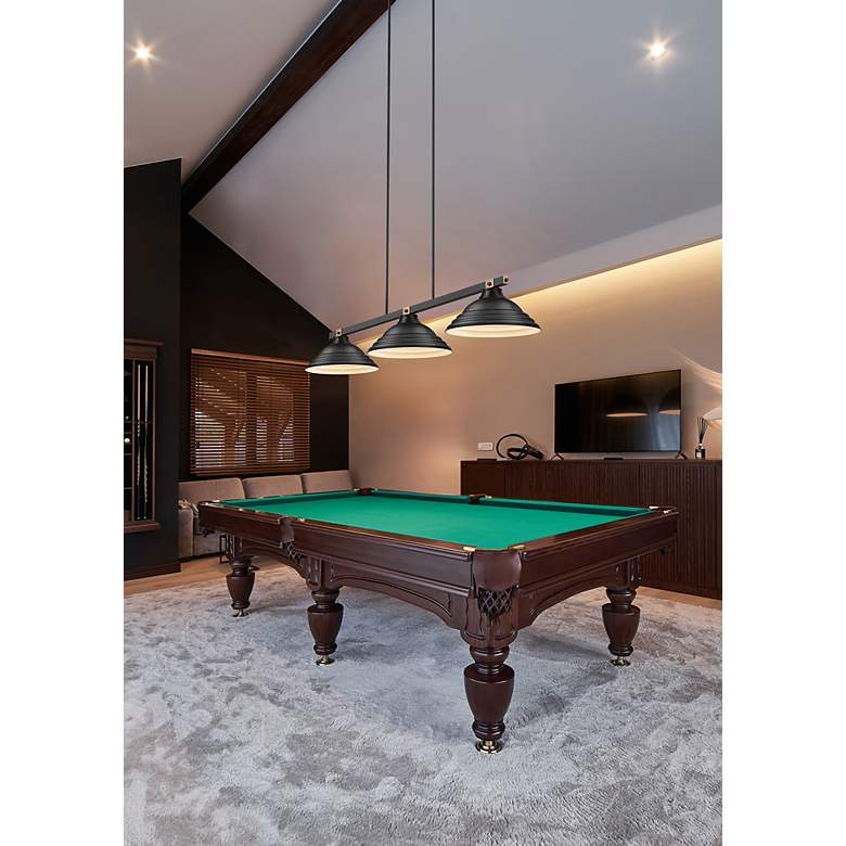 Image 7 Bronte by Z-Lite Matte Black + Rubbed Brass 54.75 inch 3 Light Billiard more views