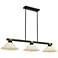 Bronte by Z-Lite Matte Black + Rubbed Brass 54.75 inch 3 Light Billiard