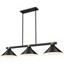 1_Bronte by Z-Lite Matte Black + Rubbed Brass 54 inch 3 Light Billiard