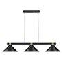 2_Bronte by Z-Lite Matte Black + Rubbed Brass 54 inch 3 Light Billiard more views