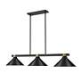 3_Bronte by Z-Lite Matte Black + Rubbed Brass 54 inch 3 Light Billiard more views