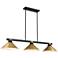 Bronte by Z-Lite Matte Black + Rubbed Brass 54 inch 3 Light Billiard