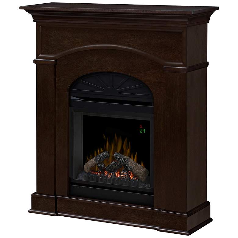 Image 1 Bronte Compact Mocha Mantel Electric Fireplace