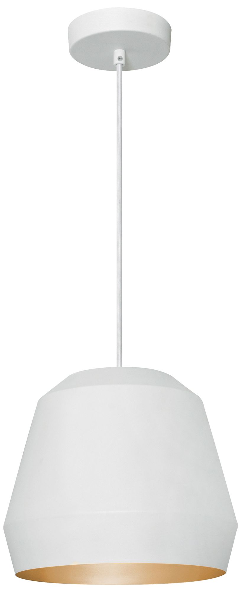 Image 2 Bronx 10" Wide White Gold Pendant more views