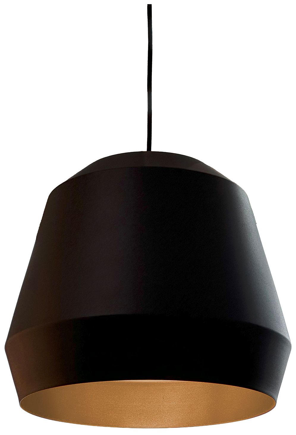 Image 2 Bronx 14" Wide Black Gold Pendant