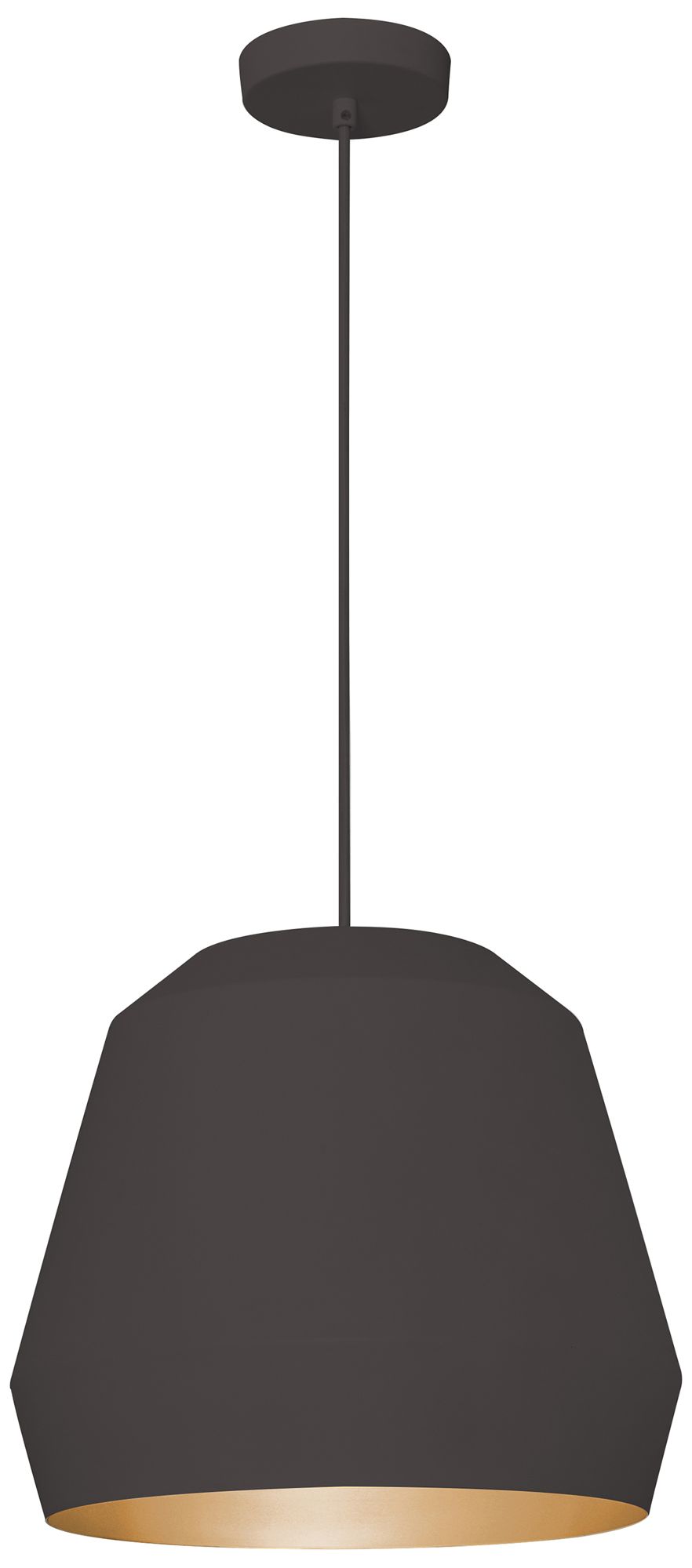 Image 3 Bronx 14" Wide Black Gold Pendant more views