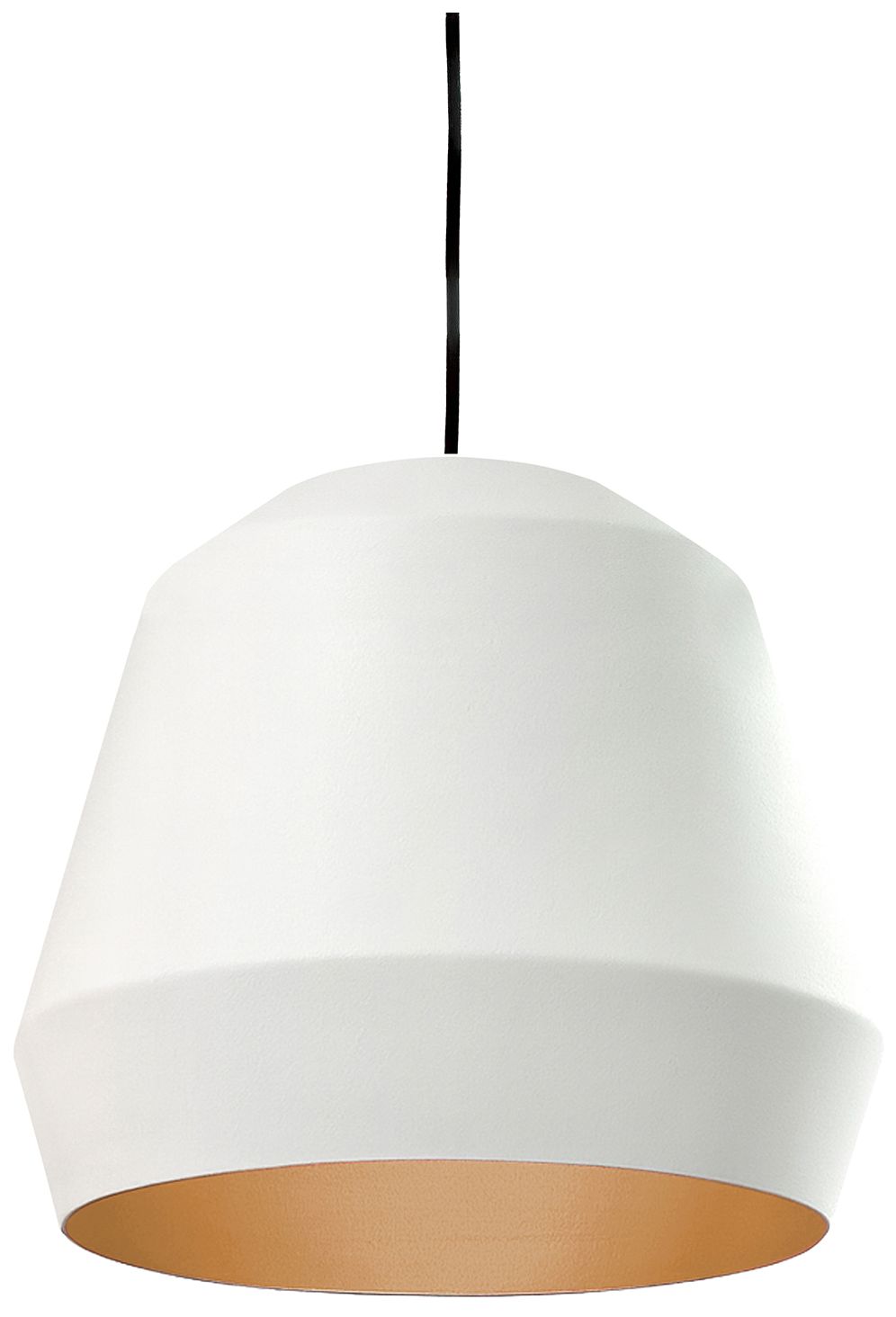 Bronx 14" Wide White Gold Pendant