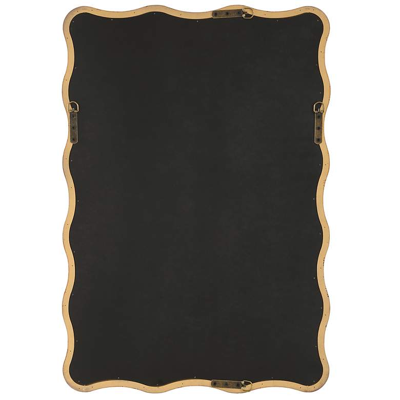 Image 3 Bronze 22 1/2" x 32 1/2" Flowing Scalloped Edge Wall Mirror more views