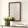 4_Bronze 22 1/2" x 32 1/2" Flowing Scalloped Edge Wall Mirror more views